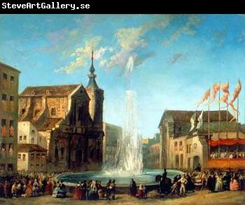 unknow artist European city landscape, street landsacpe, construction, frontstore, building and architecture. 152